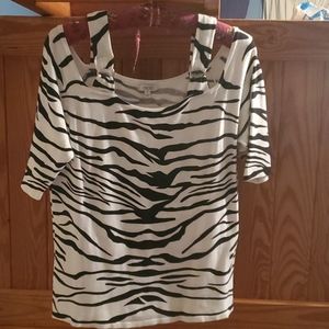 Cache' animal print sweater